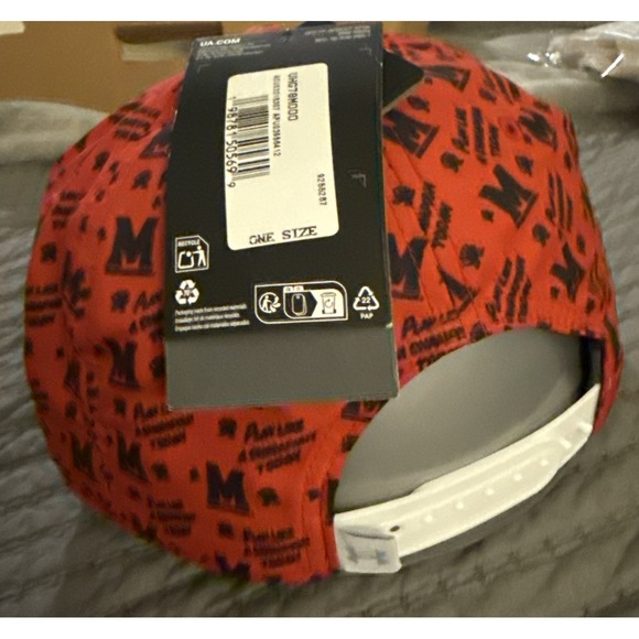 Maryland Terrapins Under Armour Snapback FlatBill Hat Play Like A Champion H68 - Picture 3 of 6
